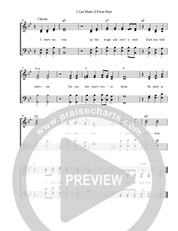 I Can Make It From Here Lead & Piano (Freemans)