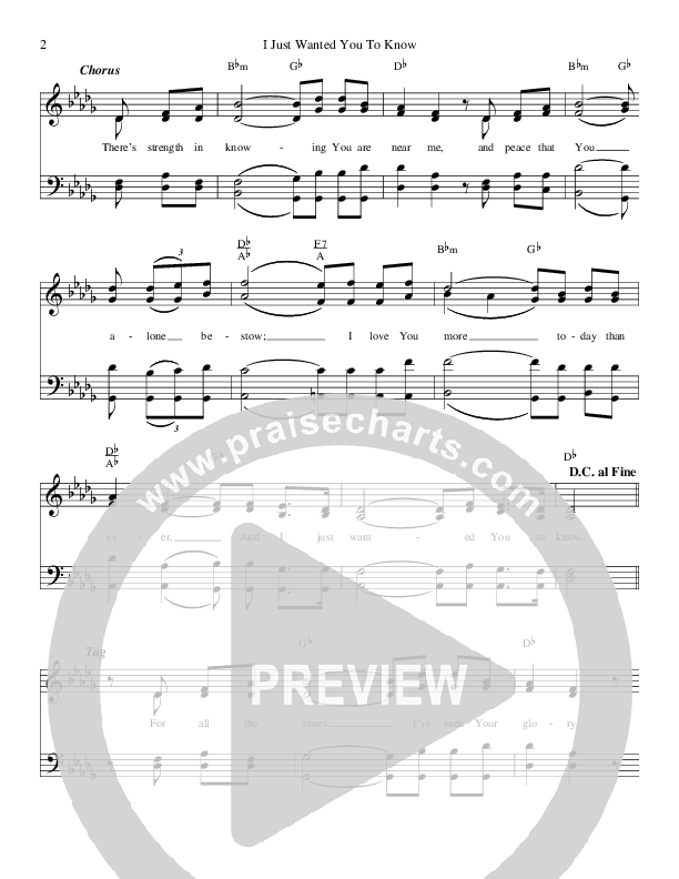 I Just Wanted You To Know Lead Sheet (SAT) (Kim Hopper)