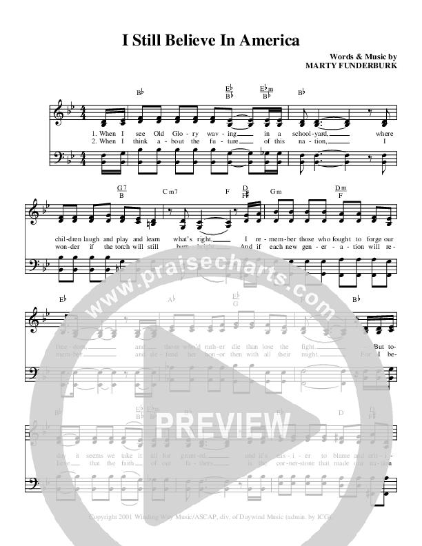 I Still Believe In America Lead & Piano (Brian Free & Assurance)