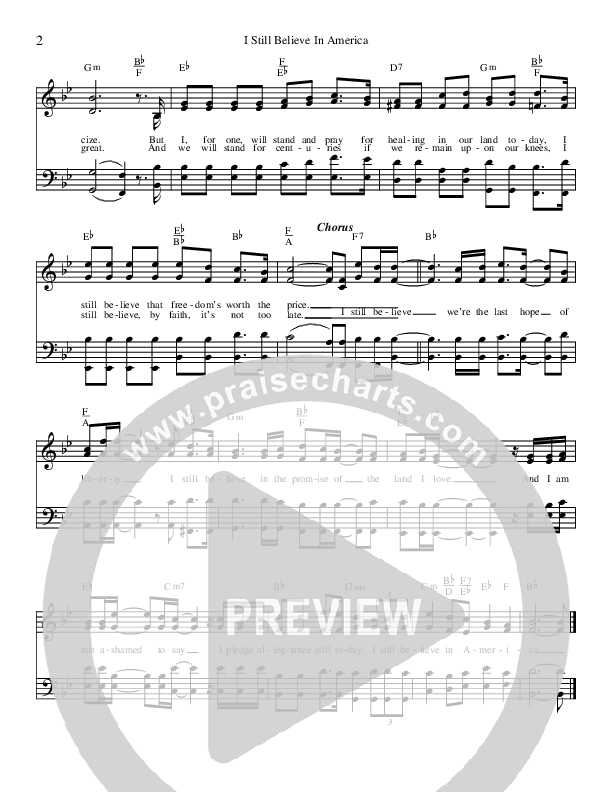 I Still Believe In America Lead & Piano (Brian Free & Assurance)