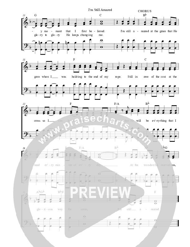 I'm Still Amazed Lead & Piano (Legacy Five)