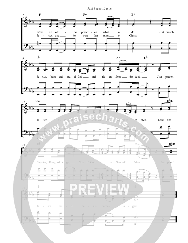 Just Preach Jesus Lead & Piano (Kingdom Heirs)