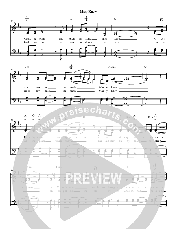 Mary Knew Lead & Piano (Brian Free & Assurance)