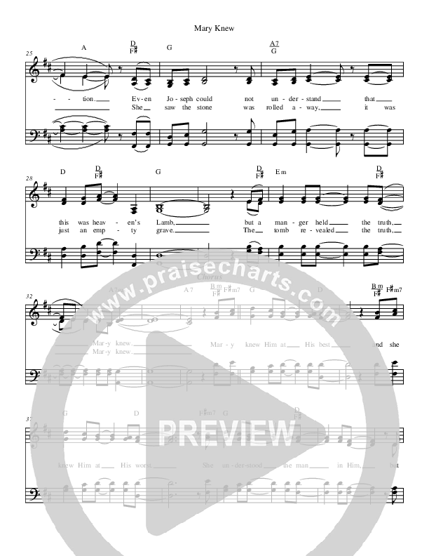 Mary Knew Lead & Piano (Brian Free & Assurance)