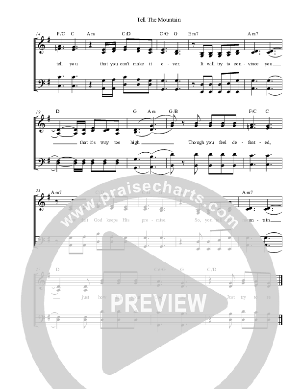 Tell The Mountain Lead & Piano (Collingsworth)