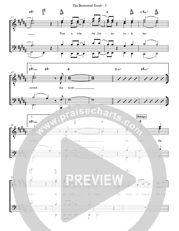 The Borrowed Tomb Lead & Piano (Kingdom Heirs)