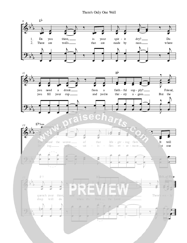 There's Only One Well Lead Sheet (SAT) (Legacy Five)