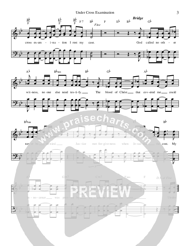 Under Cross Examination Lead & Piano (Brian Free & Assurance)