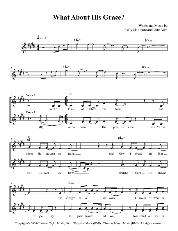 What About His Grace Lead & Piano (Hoskins Family)