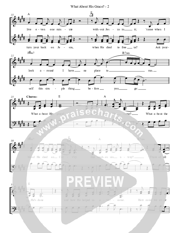 What About His Grace Lead & Piano (Hoskins Family)