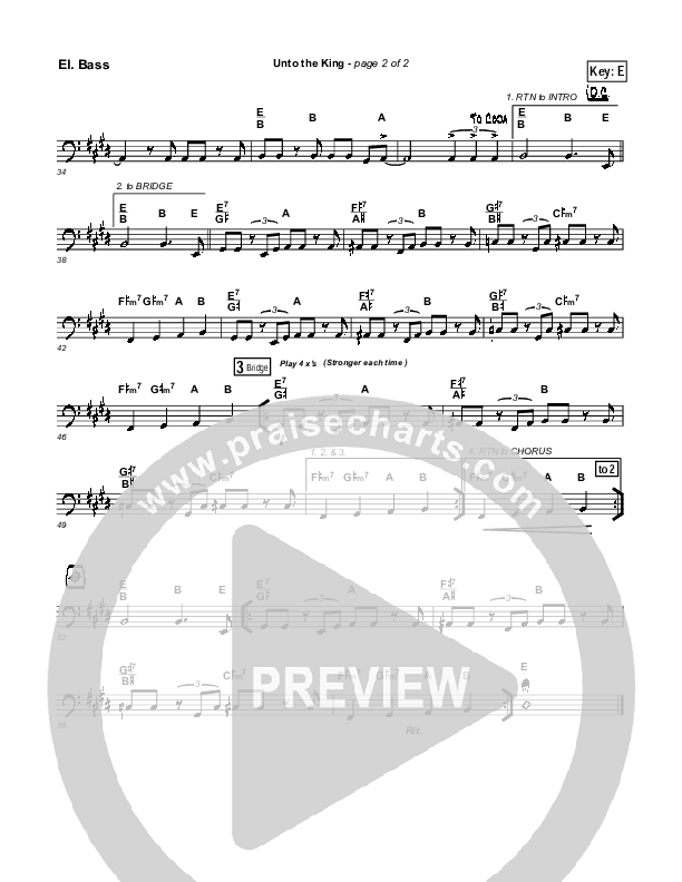 Unto The King Bass Guitar (Tommy Walker)