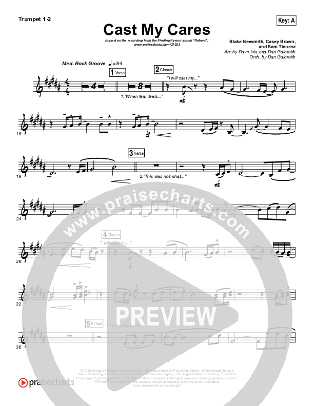 Cast My Cares Brass Pack (Finding Favour)