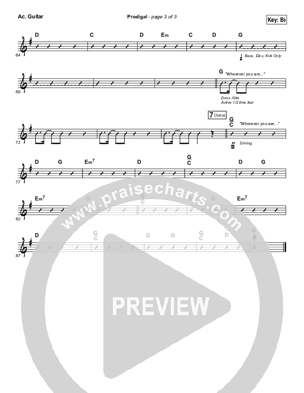 Prodigal Acoustic Guitar (Sidewalk Prophets)