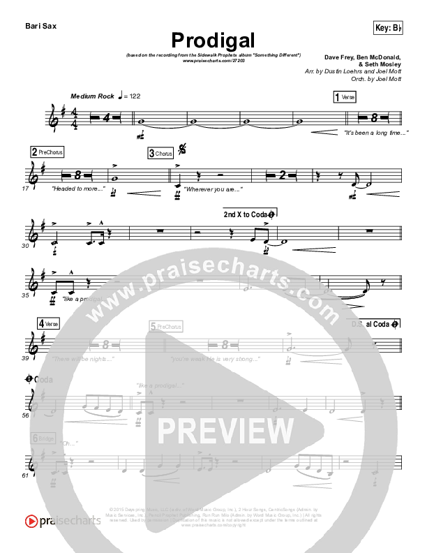 Prodigal Bari Sax (Sidewalk Prophets)