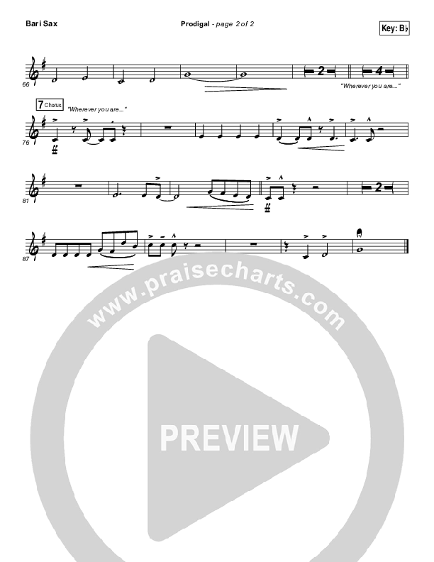 Prodigal Bari Sax (Sidewalk Prophets)