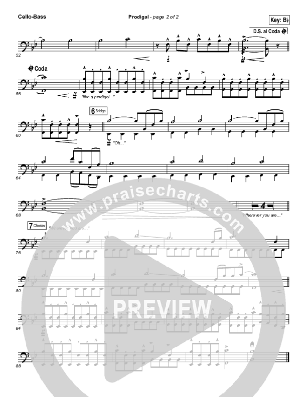 Prodigal Cello/Bass (Sidewalk Prophets)