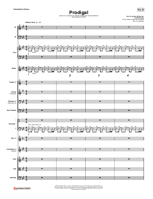 Prodigal Conductor's Score (Sidewalk Prophets)
