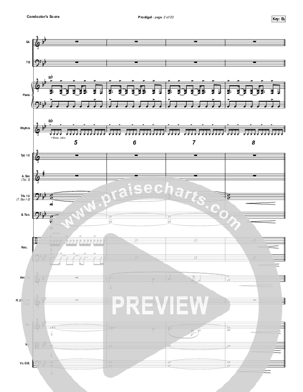 Prodigal Conductor's Score (Sidewalk Prophets)