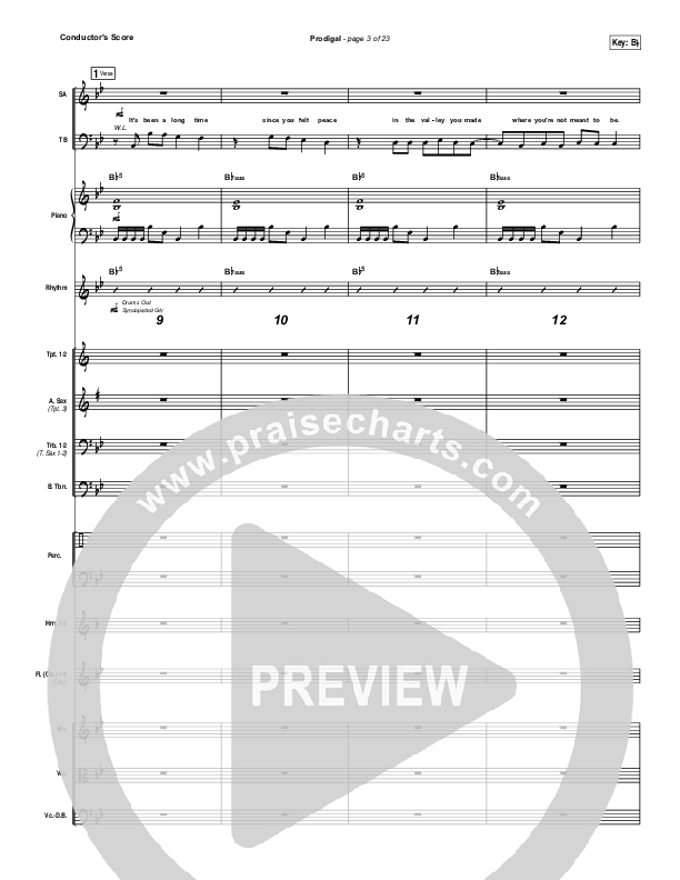 Prodigal Conductor's Score (Sidewalk Prophets)