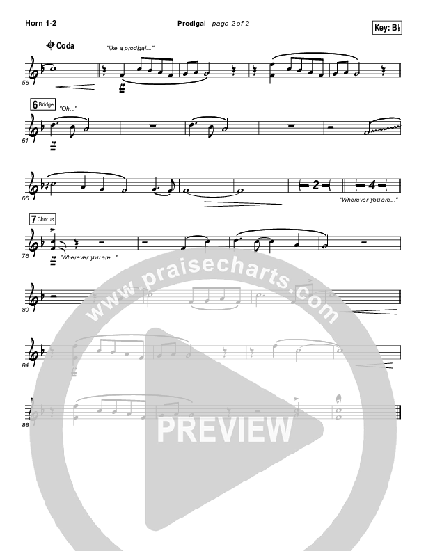 Prodigal Brass Pack (Sidewalk Prophets)