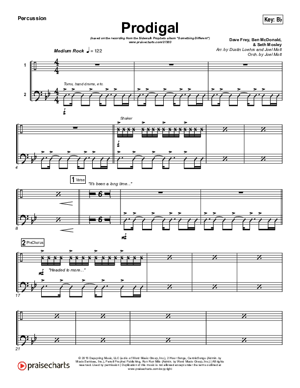 Prodigal Percussion (Sidewalk Prophets)