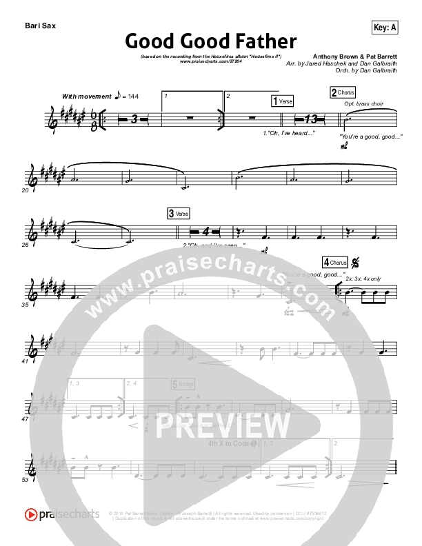 Good Good Father Bari Sax (Housefires)