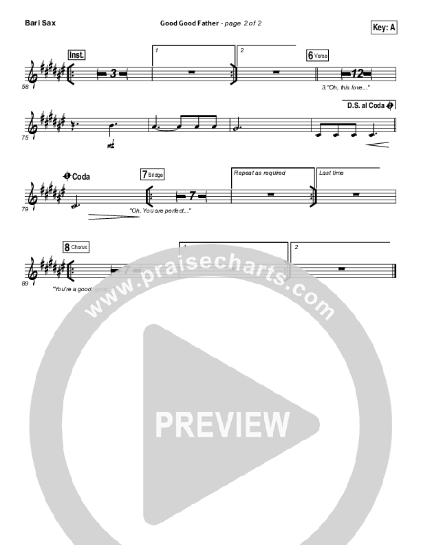 Good Good Father Bari Sax (Housefires)