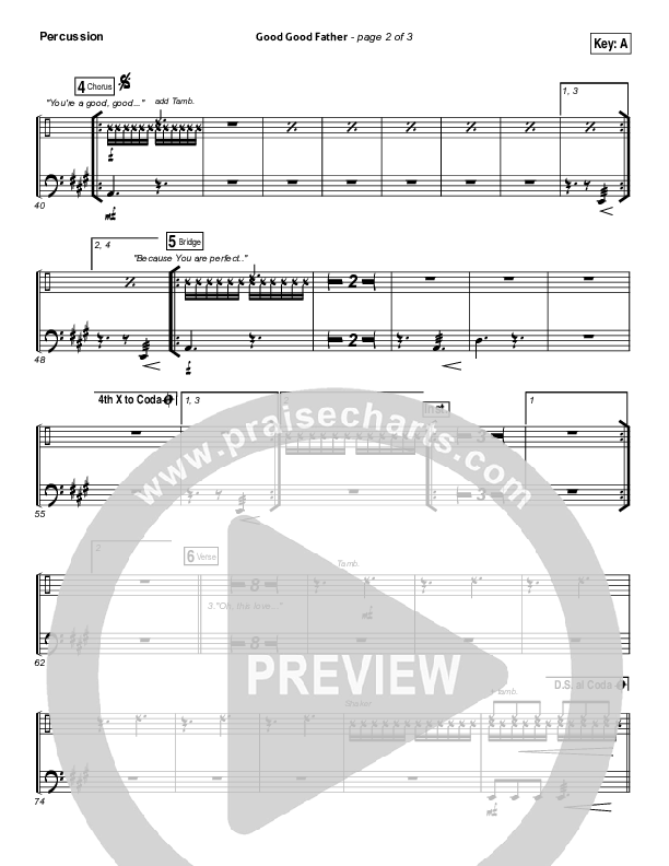 Good Good Father Percussion (Housefires)