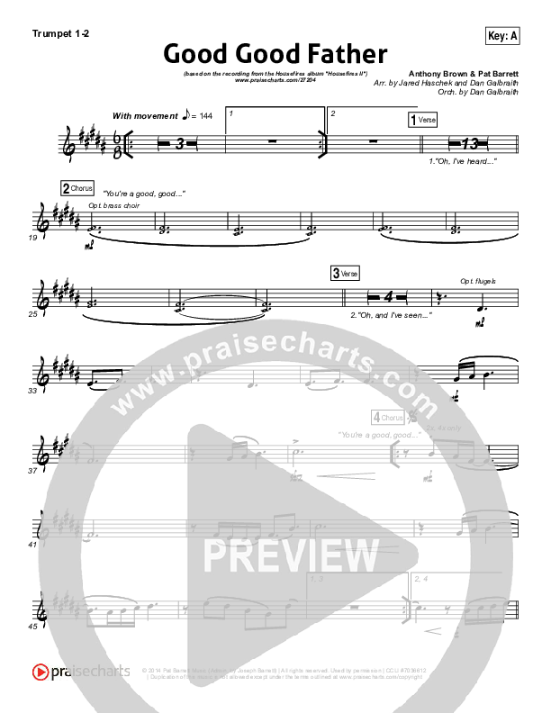 Good Good Father Trumpet 1,2 (Housefires)