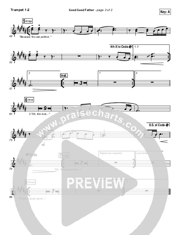 Good Good Father Trumpet 1,2 (Housefires)