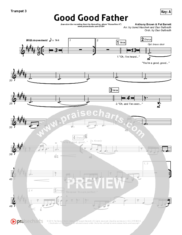 Good Good Father Trumpet 3 (Housefires)