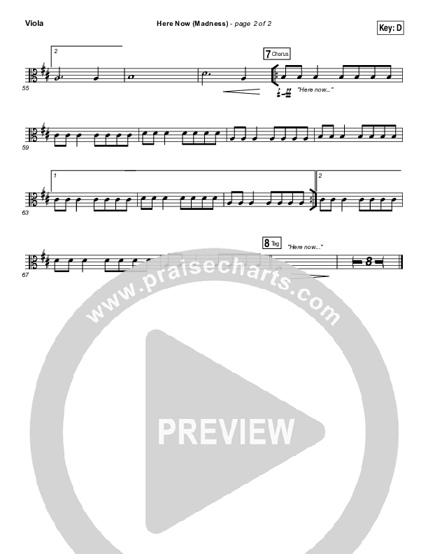 Here Now (Madness) Viola (Hillsong Worship)