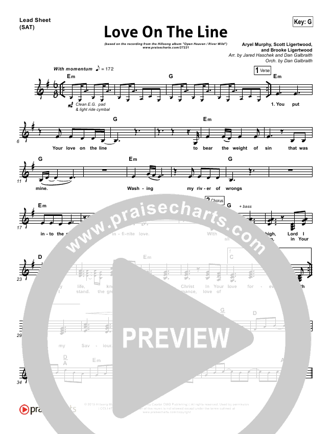 Love On The Line Sheet Music Hillsong Worship Praisecharts With all i am in your grace i stand the greatest of all romance love of god my saviour. love on the line sheet music hillsong