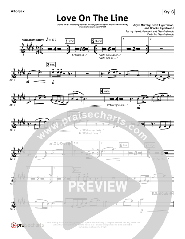 Love On The Line Alto Sax (Hillsong Worship)