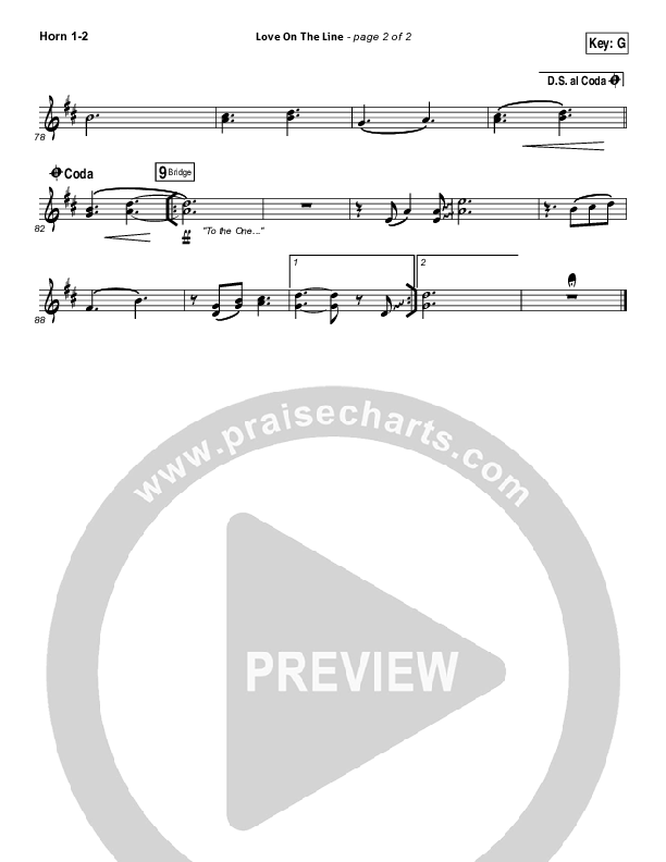 Love On The Line French Horn 1/2 (Hillsong Worship)