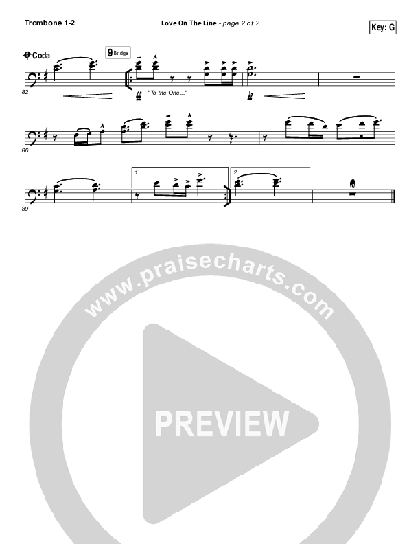Love On The Line Trombone 1/2 (Hillsong Worship)