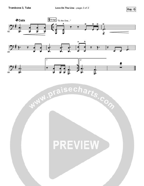 Love On The Line Trombone 3/Tuba (Hillsong Worship)