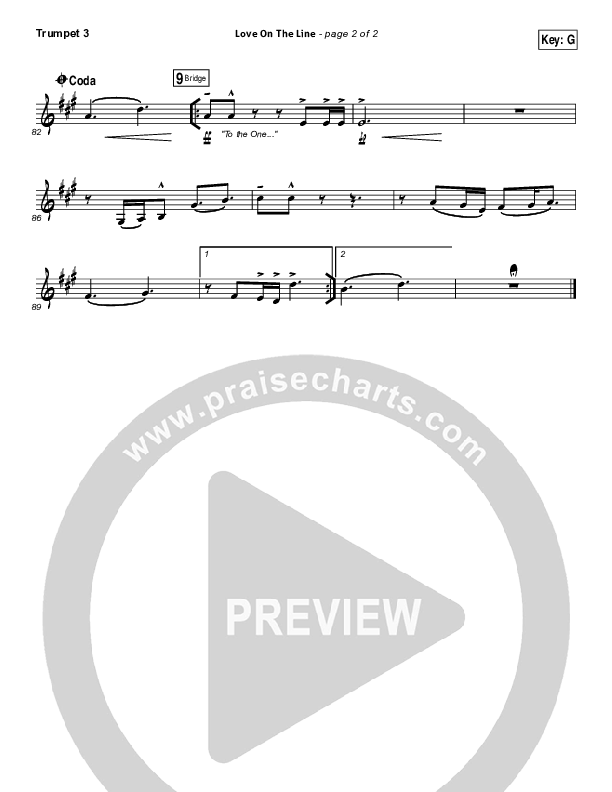 Love On The Line Trumpet 3 (Hillsong Worship)