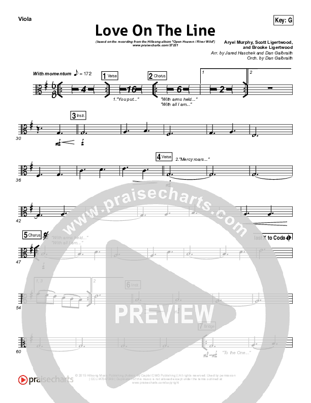 Love On The Line Viola (Hillsong Worship)