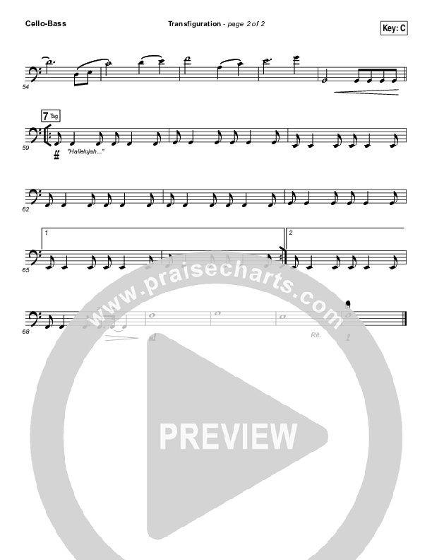 Transfiguration Cello/Bass (Hillsong Worship)