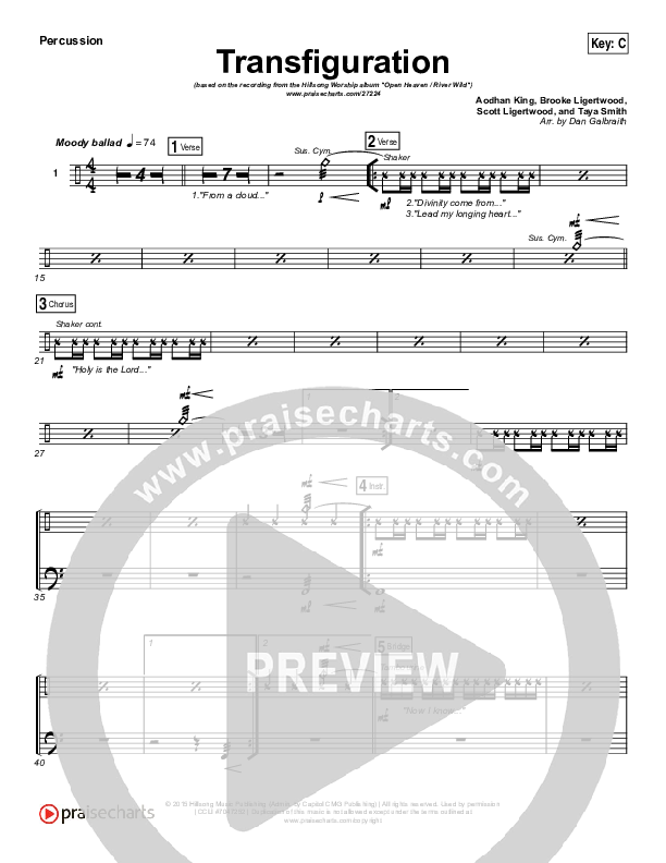 Transfiguration Percussion (Hillsong Worship)