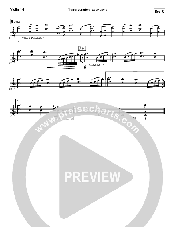 Transfiguration Violin 1/2 (Hillsong Worship)