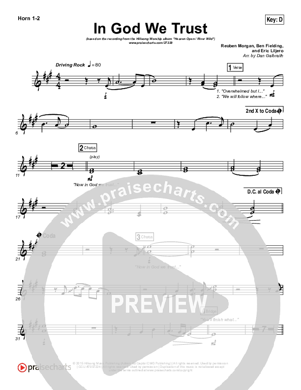 In God We Trust Brass Pack (Hillsong Worship)