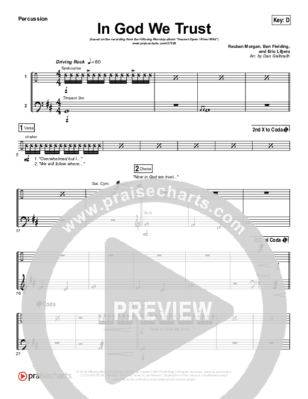 In God We Trust Percussion (Hillsong Worship)