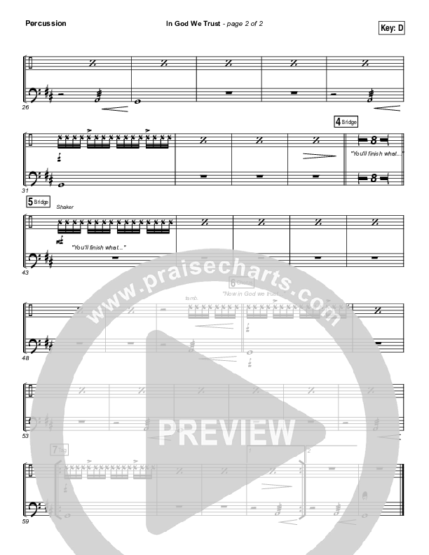 In God We Trust Percussion (Hillsong Worship)