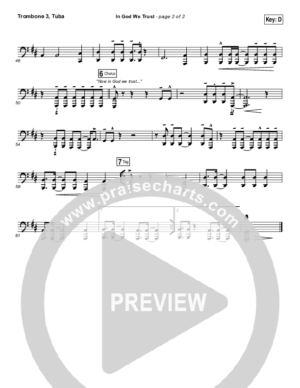 In God We Trust Trombone 3/Tuba (Hillsong Worship)
