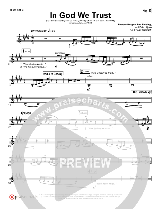 In God We Trust Trumpet 3 (Hillsong Worship)