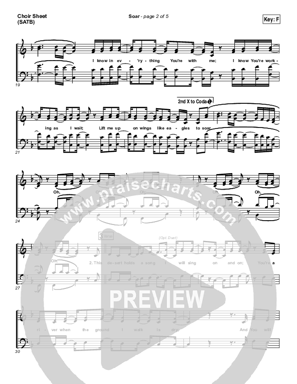 Soar Choir Sheet (SATB) (Meredith Andrews)
