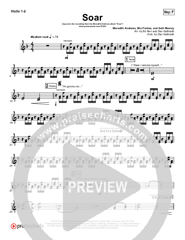 Soar Violin 1/2 (Meredith Andrews)