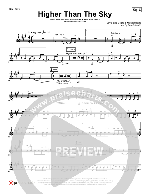 Higher Than The Sky Bari Sax (Gateway Worship / Matt Birkenfeld)